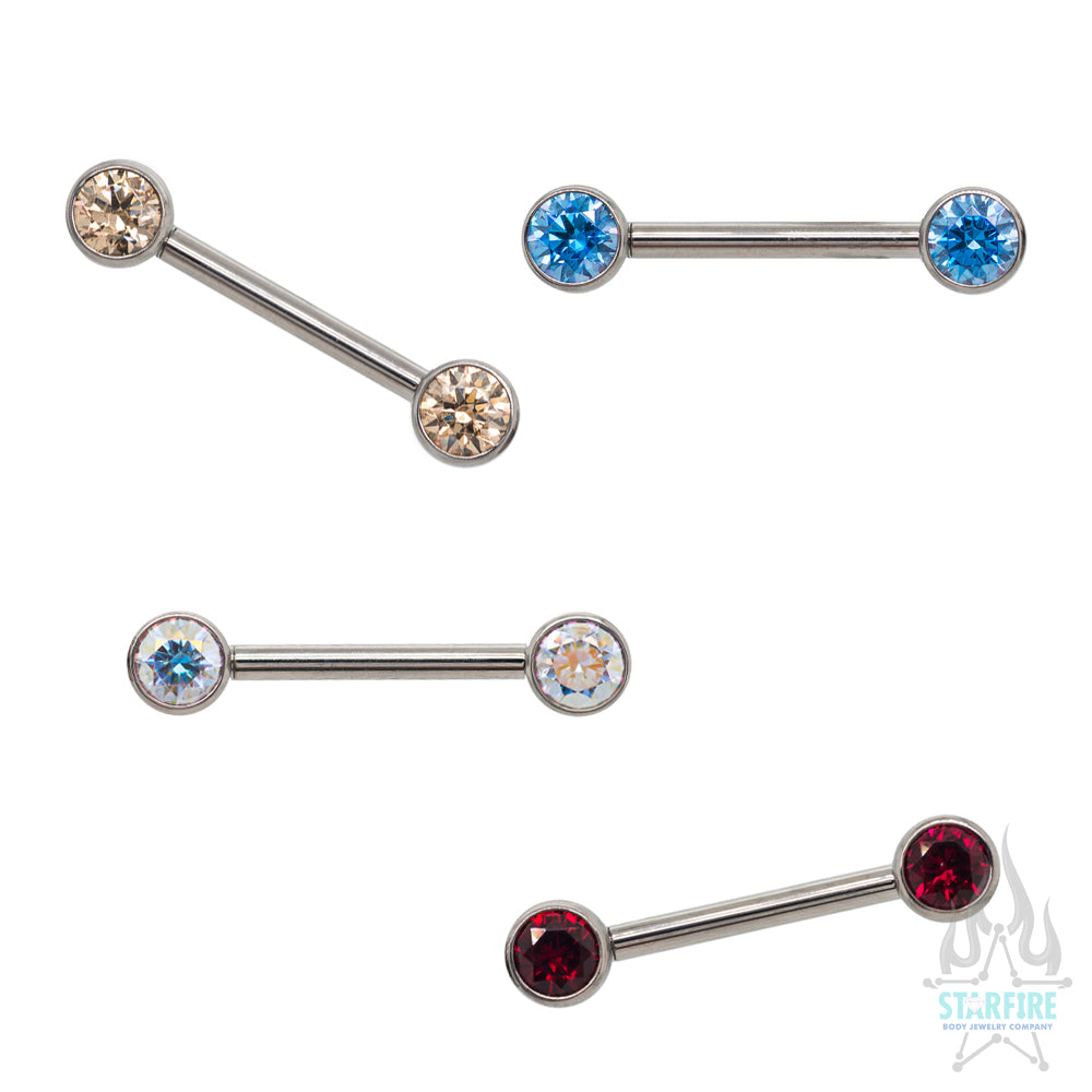 Industrial strength: crystal fixed end nipple bars