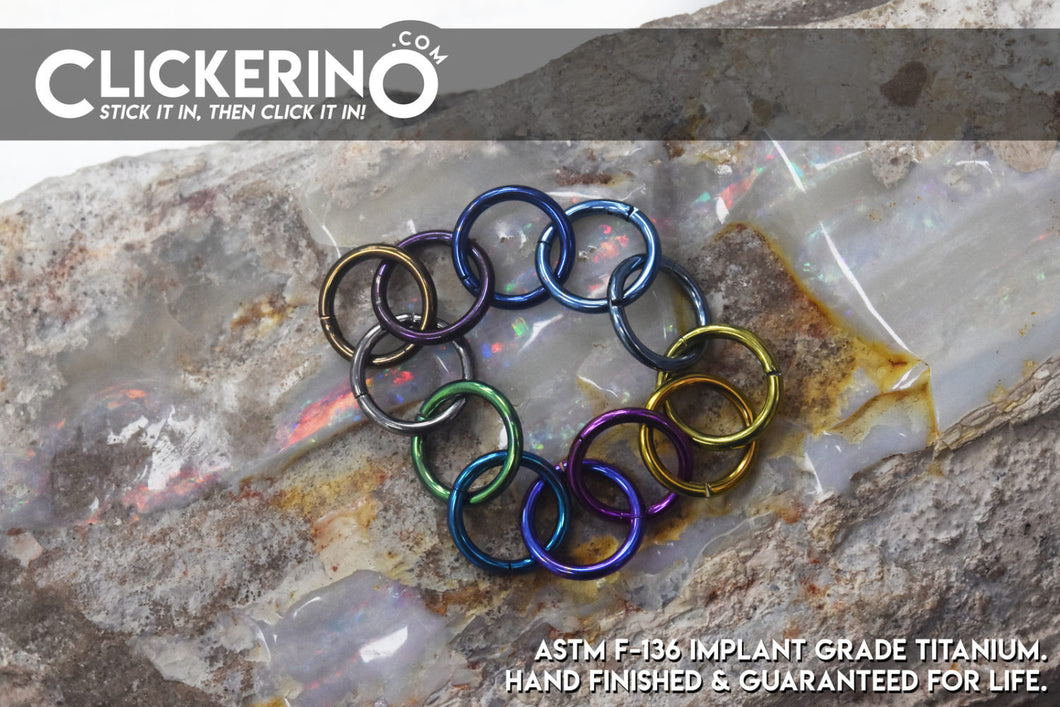 Clickerino: titanium hinged rings